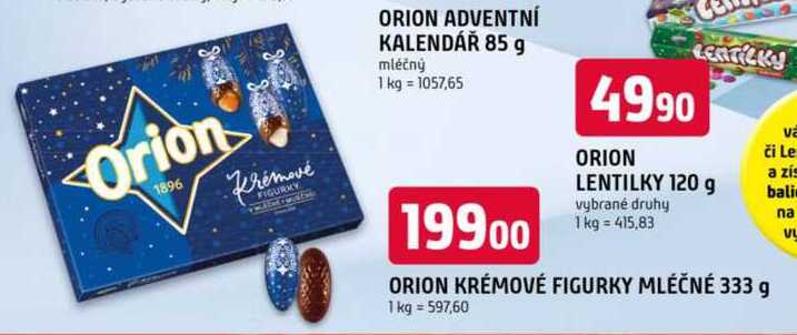 ORION KRÉMOVÉ FIGURKY MLÉČNÉ 333 g
