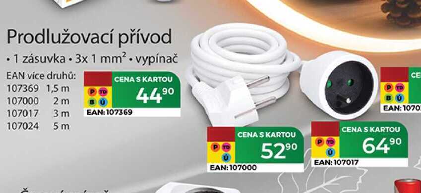 Prodlužovací přívod 3 m