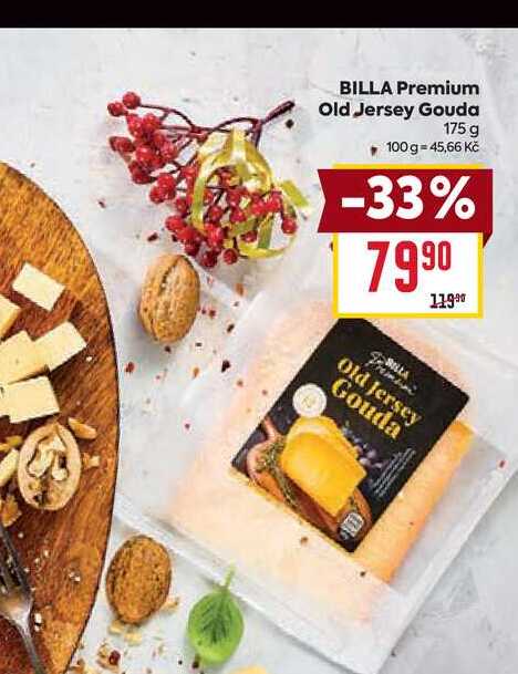 BILLA Premium Old Jersey Gouda 175 g 