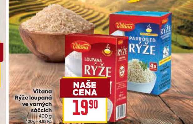 Vitana Rýže loupaná ve varných sáčcích 400 g 