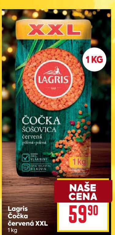 Lagris Čočka červená XXL 1 kg 