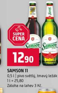 SAMSON 11 0,5l pivo světlý, tmavý ležák