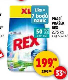 PRACÍ PRÁŠEK REX, 2,75 kg