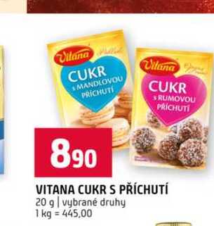 VITANA CUKR S PŘÍCHUTÍ 20 g vybrané druhy