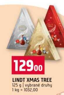 LINDT XMAS TREE 125 g vybrané druhy 