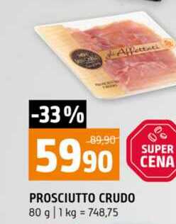 PROSCIUTTO CRUDO 80 g 