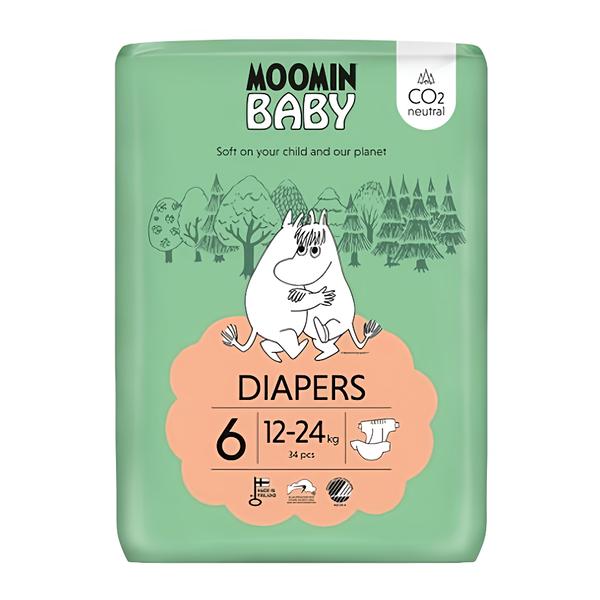 Moomin baby Maxi eko pleny, vel. 6 (12–24 kg)