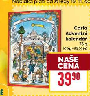 Carla Adventní kalendář 75 g