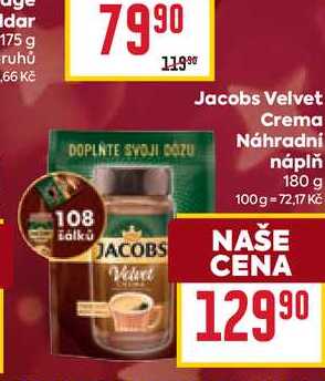 Jacobs Velvet Crema Náhradní náplň 180 g