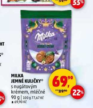 MILKA JEMNÉ KULIČKY, 90 g 
