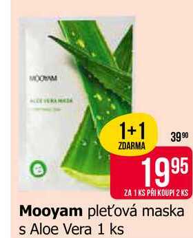 Mooyam pleťová maska s Aloe Vera 1 ks