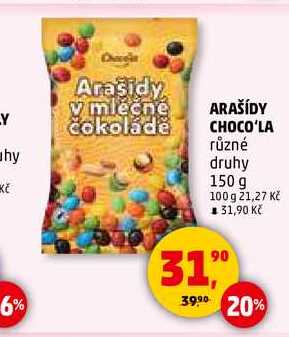 ARAŠÍDY CHOCO'LA, 150 g