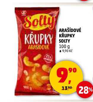 ARAŠÍDOVÉ KŘUPKY SOLTY, 100 g 