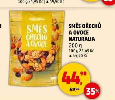 SMĚS OŘECHŮ A OVOCE NATURALIA, 200 g 