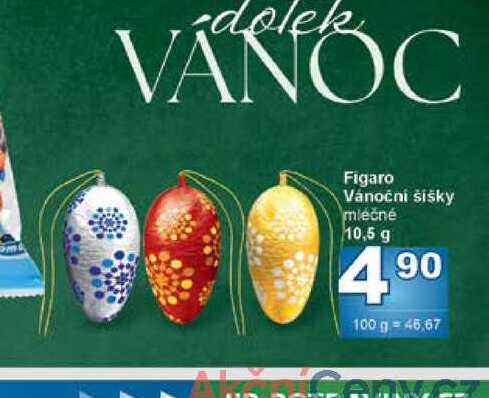 Figaro Vánoční šišky mléčné 10,5 g