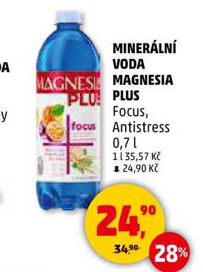 MINERÁLNÍ VODA MAGNESIA PLUS, 0,7 l