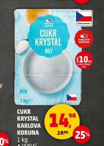 CUKR KRYSTAL KARLOVA KORUNA, 1 kg 