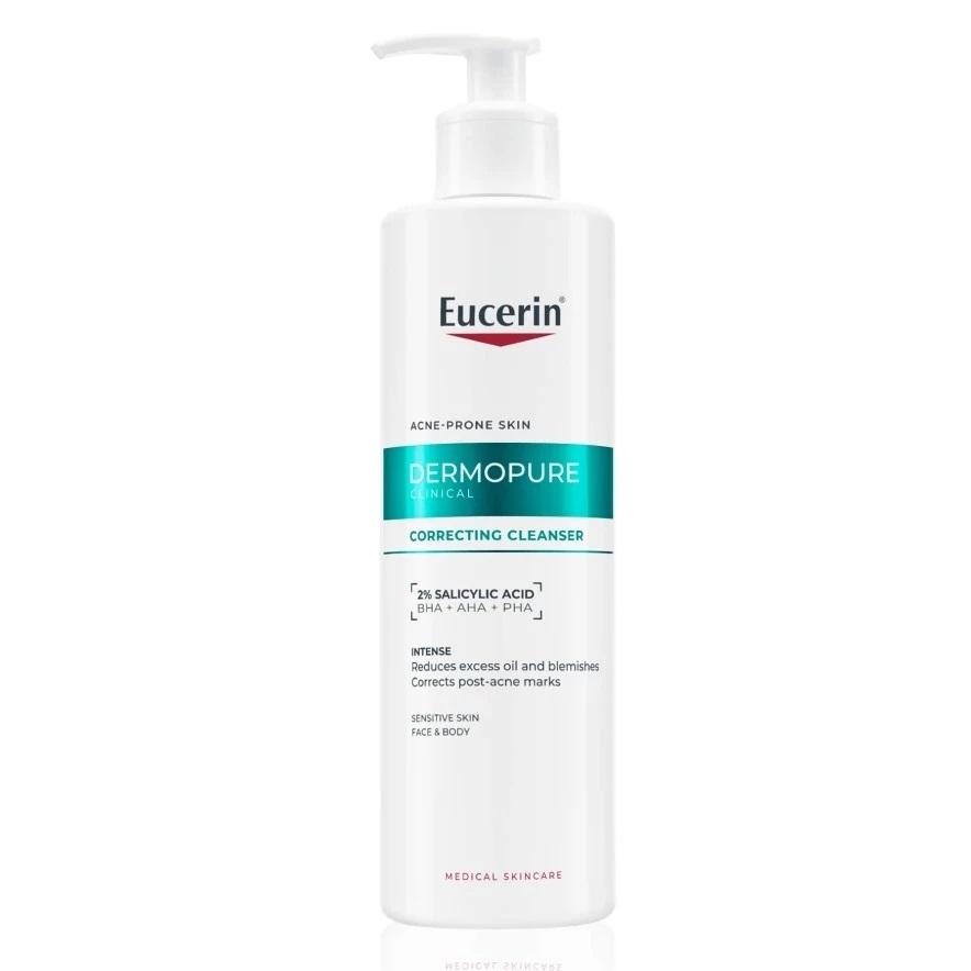 Eucerin DermoPure Clinical exfoliační čisticí gel na obličej a tělo 400ml