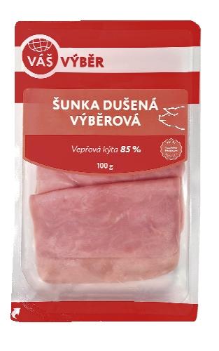 VÁŠ VÝBĚR Šunka dušená výběrová, 100 g