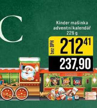 Kinder mašinka adventní kalendář 226 g
