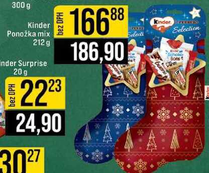 Kinder Ponožka mix 212 g