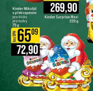 Kinder Mikuláš s překvapením pro kluky pro holky 75g