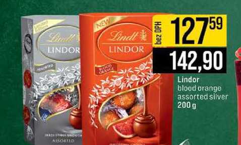 Lindor blood orange assorted silver 200 g 