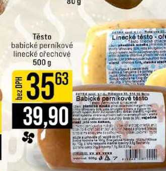 Těsto babické perníkové linecké ořechové 500 g 