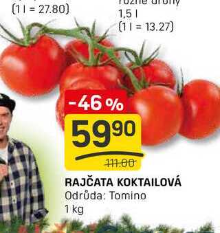 RAJČATA KOKTAILOVÁ Odrůda: Tomino 1 kg 