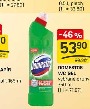 DOMESTOS WC GEL vybrané druhy 750 ml 