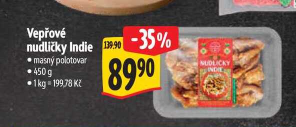 Vepřové nudličky Indie 450 g