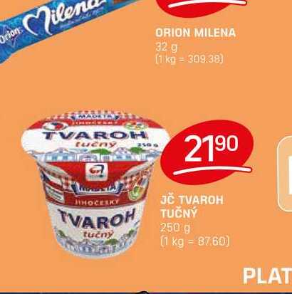 JČ TVAROH TUČNÝ 250 g 