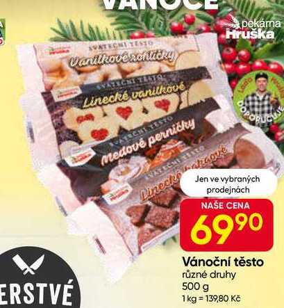 Vánoční těsto různé druhy 500 g