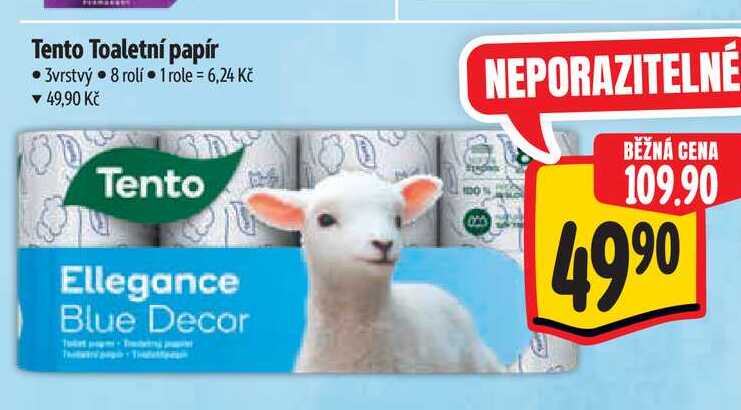 Tento Toaletní papír 3vrstvý 8 rolí