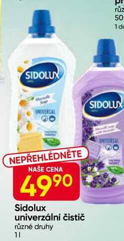 Sidolux univerzální čistič různé druhy 1l
