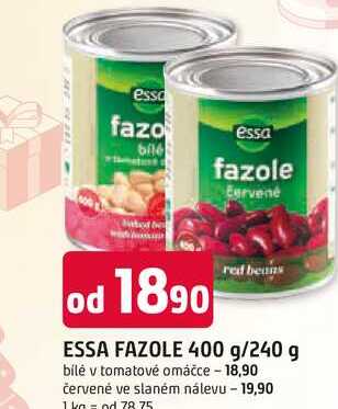 ESSA FAZOLE 400 g/240 g bílé v tomatové omáčce