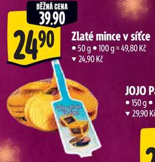 Zlaté mince v síťce, 50 g