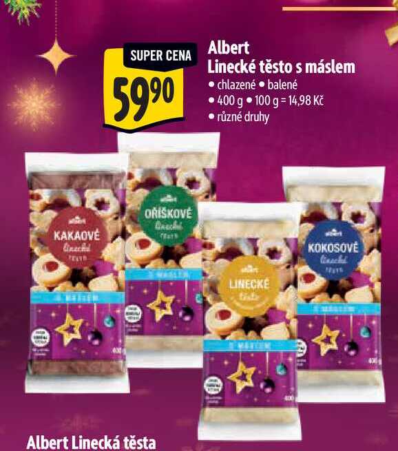  Albert Linecké těsto s máslem  400 g