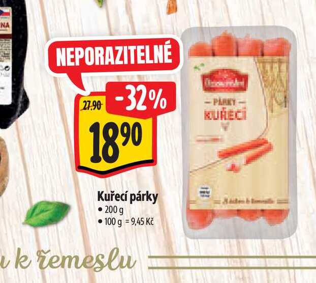  Kuřecí párky 200 g 