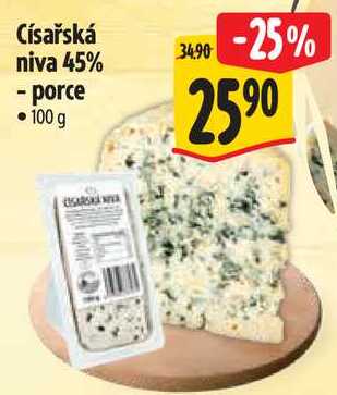 Císařská niva 45% - porce, 100 g