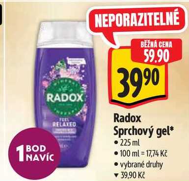 Radox Sprchový gel, 225 ml 
