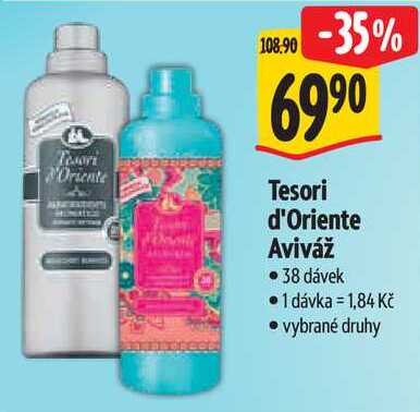 Tesori d'Oriente Aviváž, 38 dávek