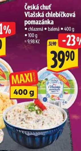 Česká chuť Vlašská chlebíčková pomazánka, 400 g