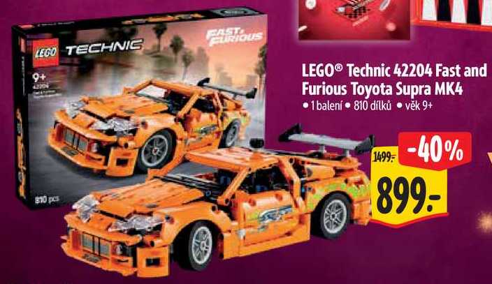 LEGO Technic 42204 Fast and Furious Toyota Supra MK4