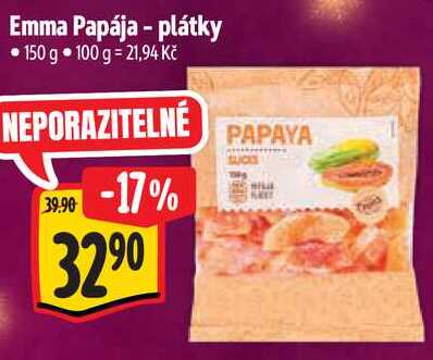 Emma Papája - plátky, 150 g 