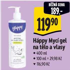 Háppy Mycí gel na tělo a vlasy, 400 ml