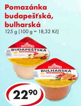 Pomazánka budapešťská, bulharská, 125 g (