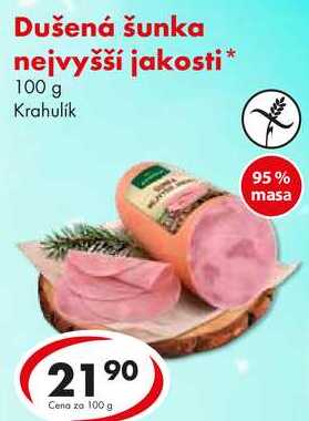 Dušená šunka nejvyšší jakosti, 100 g