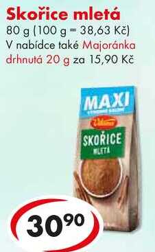 Skořice mletá, 80 g  