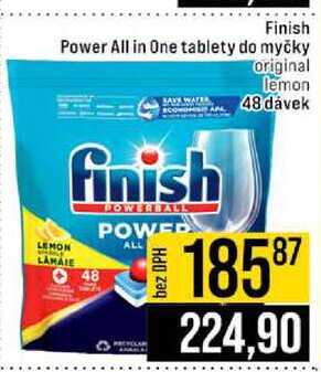 Finish Power All in One tablety do myčky original lemon 48 dávek 